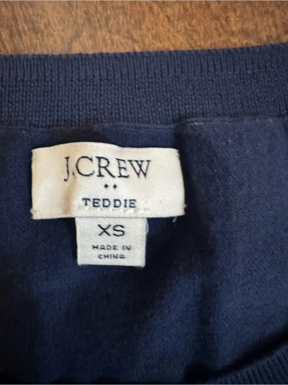 J. Crew Navy and Green Striped Cotton Sweater -never worn